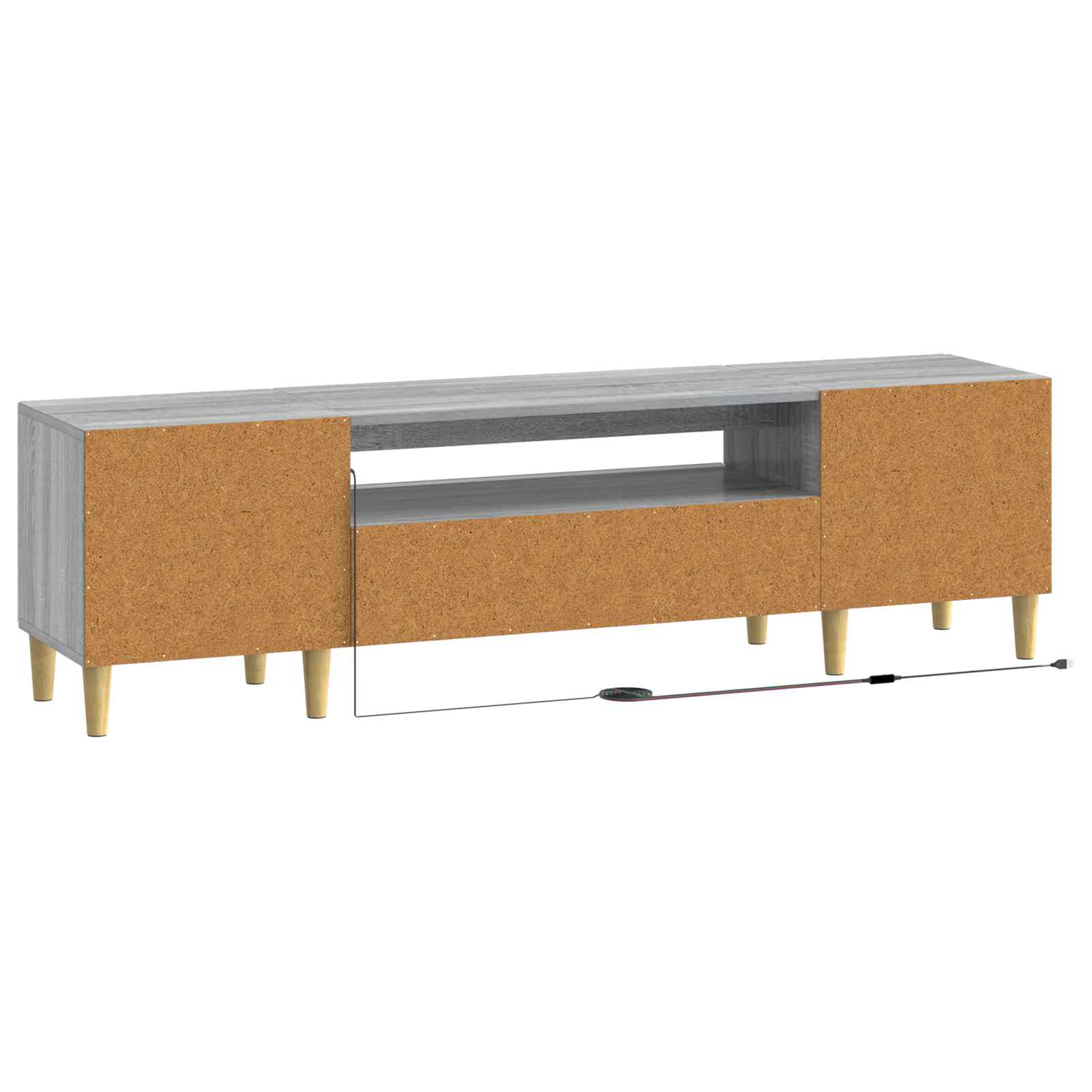 LED TV-kaappi Harmaa Sonoma Tekninen puu - Image 6