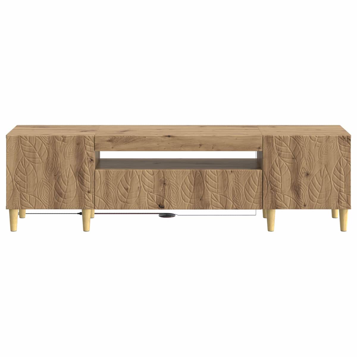 LED TV-skab DELFT 153 x 35 x 43 cm Konstrueret træ - Billede 6