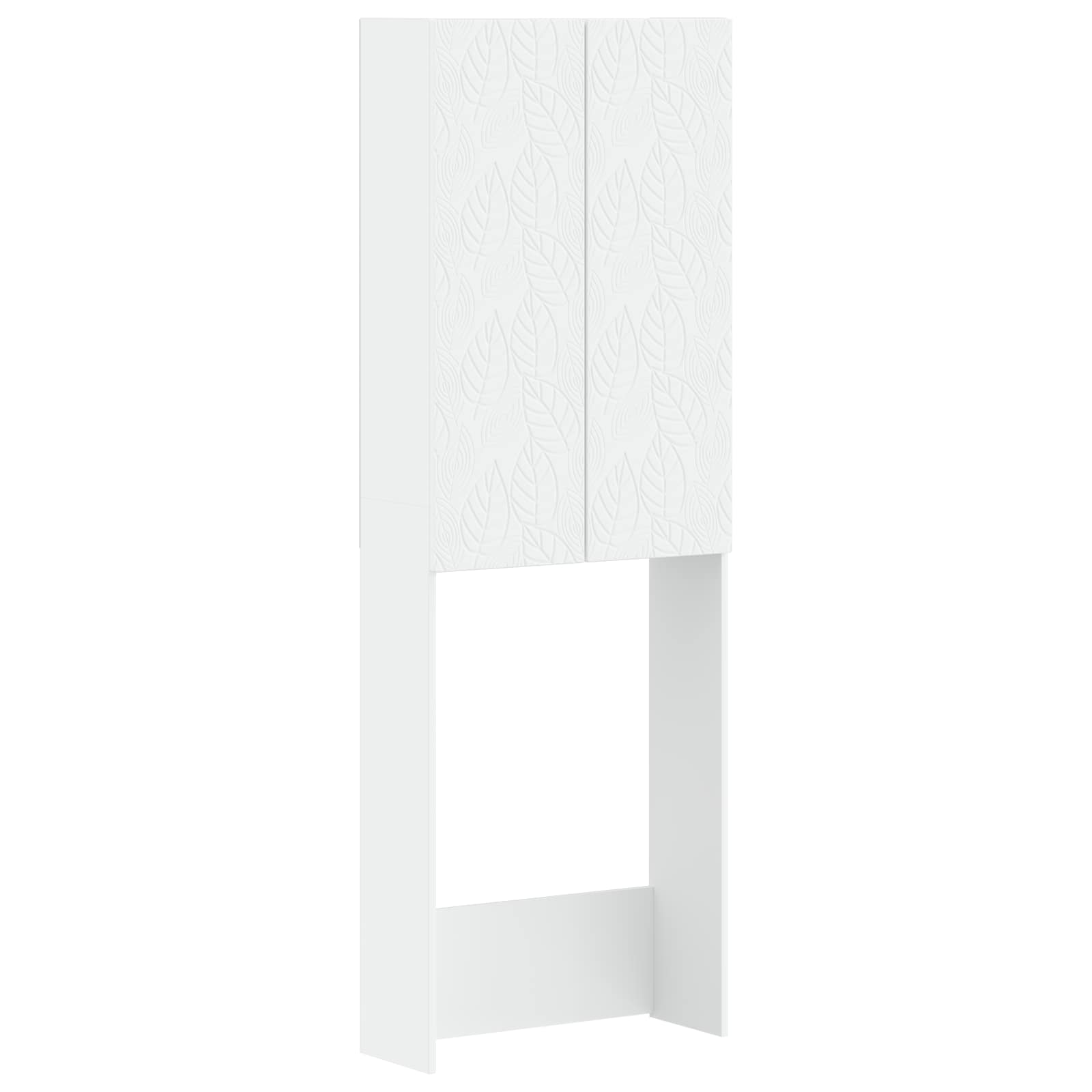 vidaXL Toalett skåp DELFT Vit 66 x 25,5 x 190 cm Konstruerat trä