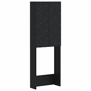 vidaXL Tualettkabinet DELFT Must 66 x 25,5 x 190 cm Tehispuit