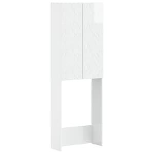vidaXL Tualettkabinet DELFT K&otilde;rgl&auml;ikega valge 66 x 25,5 x 190 cm