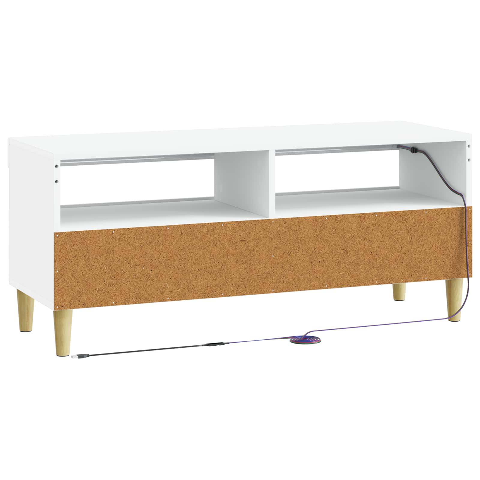 LED TV-kaappi valkoinen Tekninen puu - Image 6