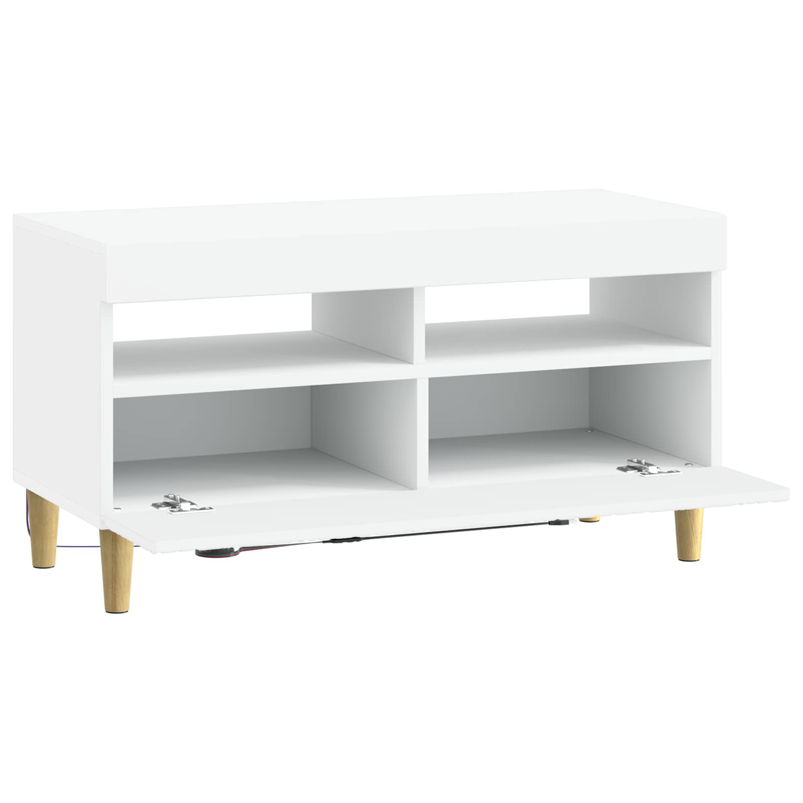 LED TV-kaappi valkoinen Tekninen puu - Image 3