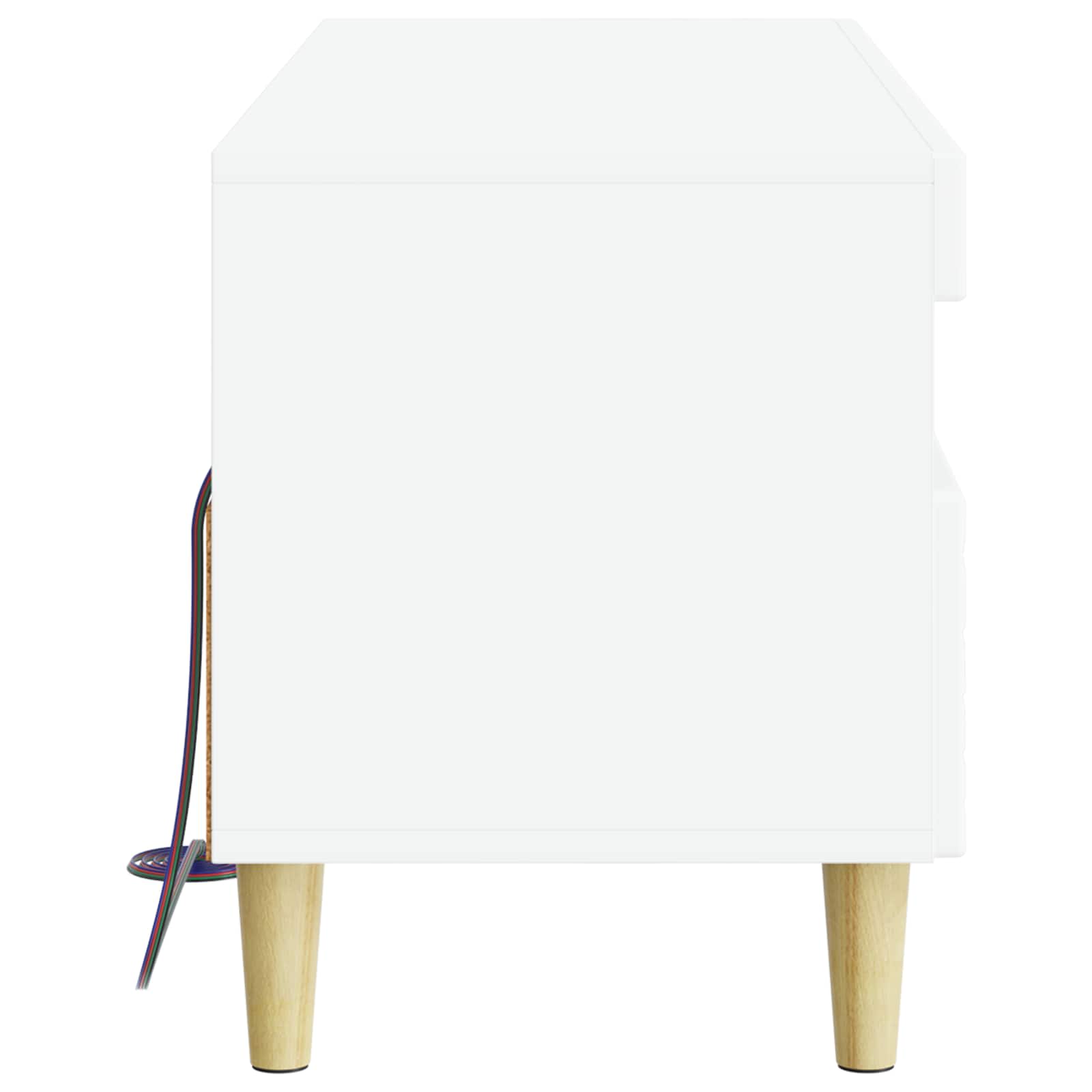 LED TV-kaappi valkoinen Tekninen puu - Image 5