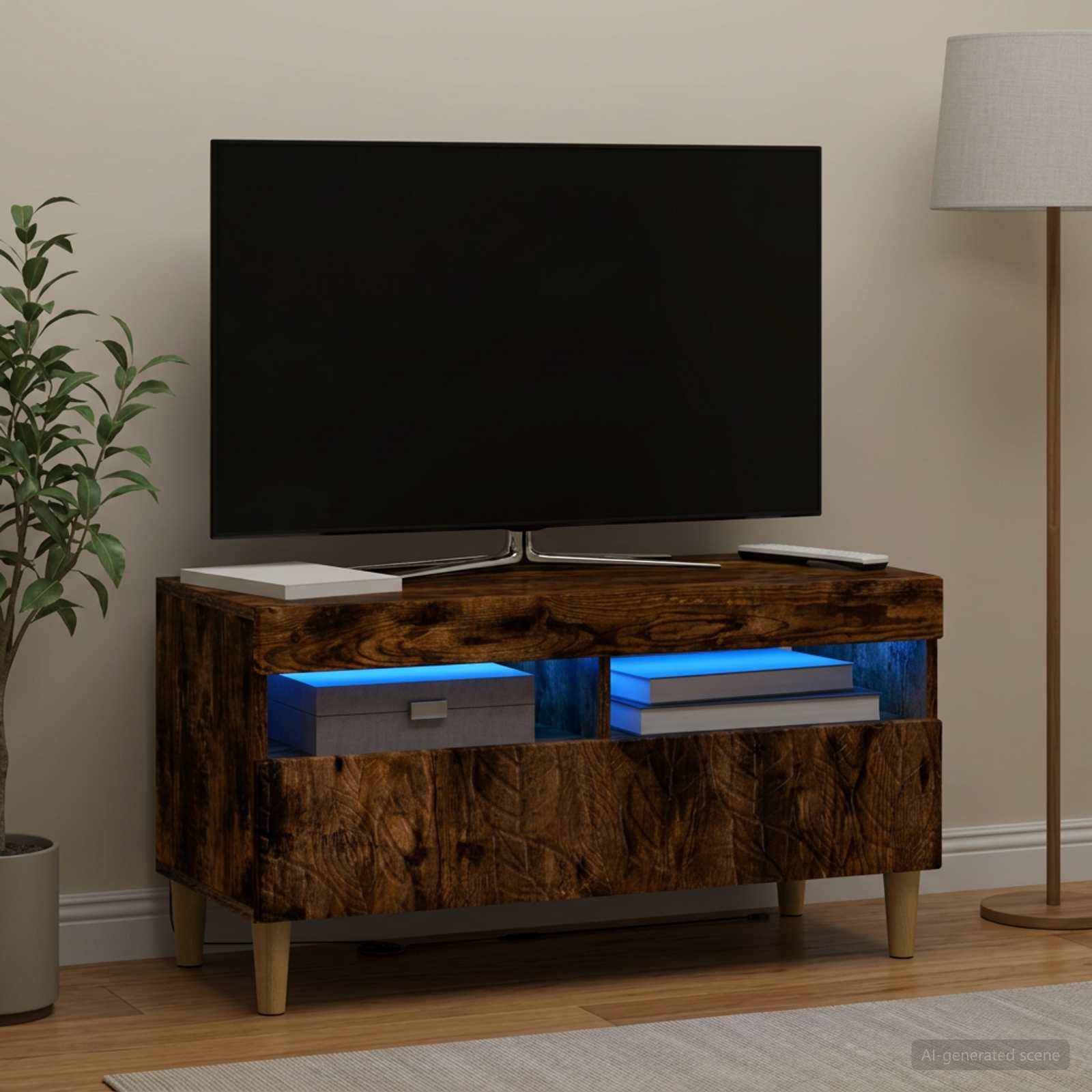 LED TV-kaappi Savutammi Tekninen puu