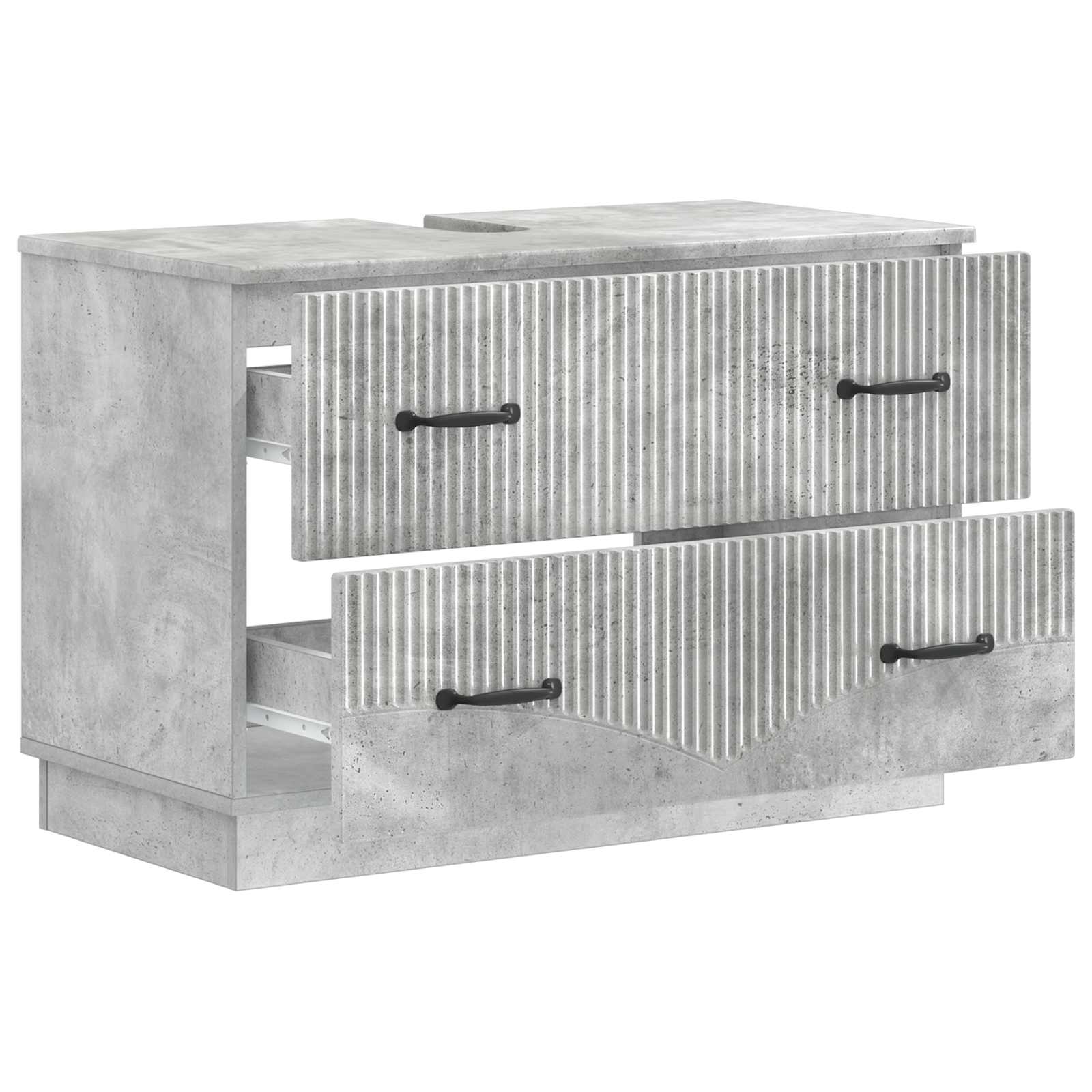Kylpyhuoneen allaskaappi HOORN Betoninharmaa 82 x 41 x 56 cm - Image 2