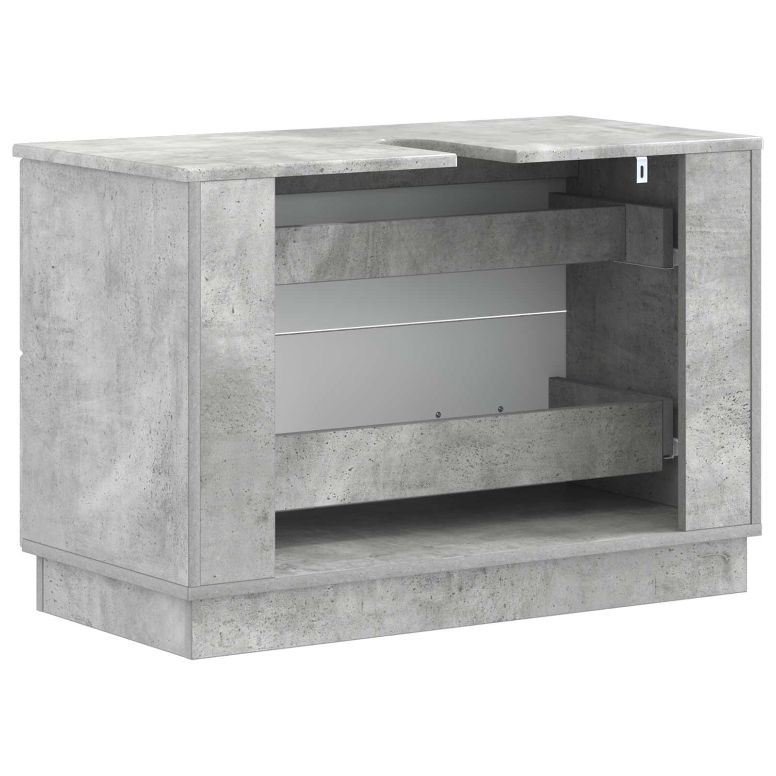 Kylpyhuoneen allaskaappi HOORN Betoninharmaa 82 x 41 x 56 cm - Image 5