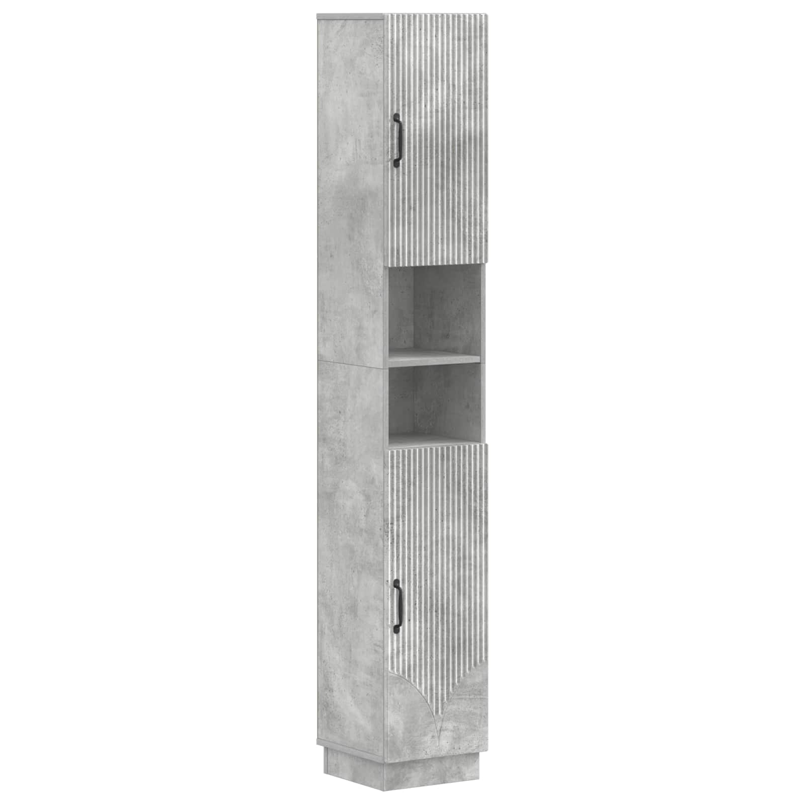 Badkamerkast met Open Plank HOORN Betongrijs 30 x 31 x 187 cm – afbeelding 1
