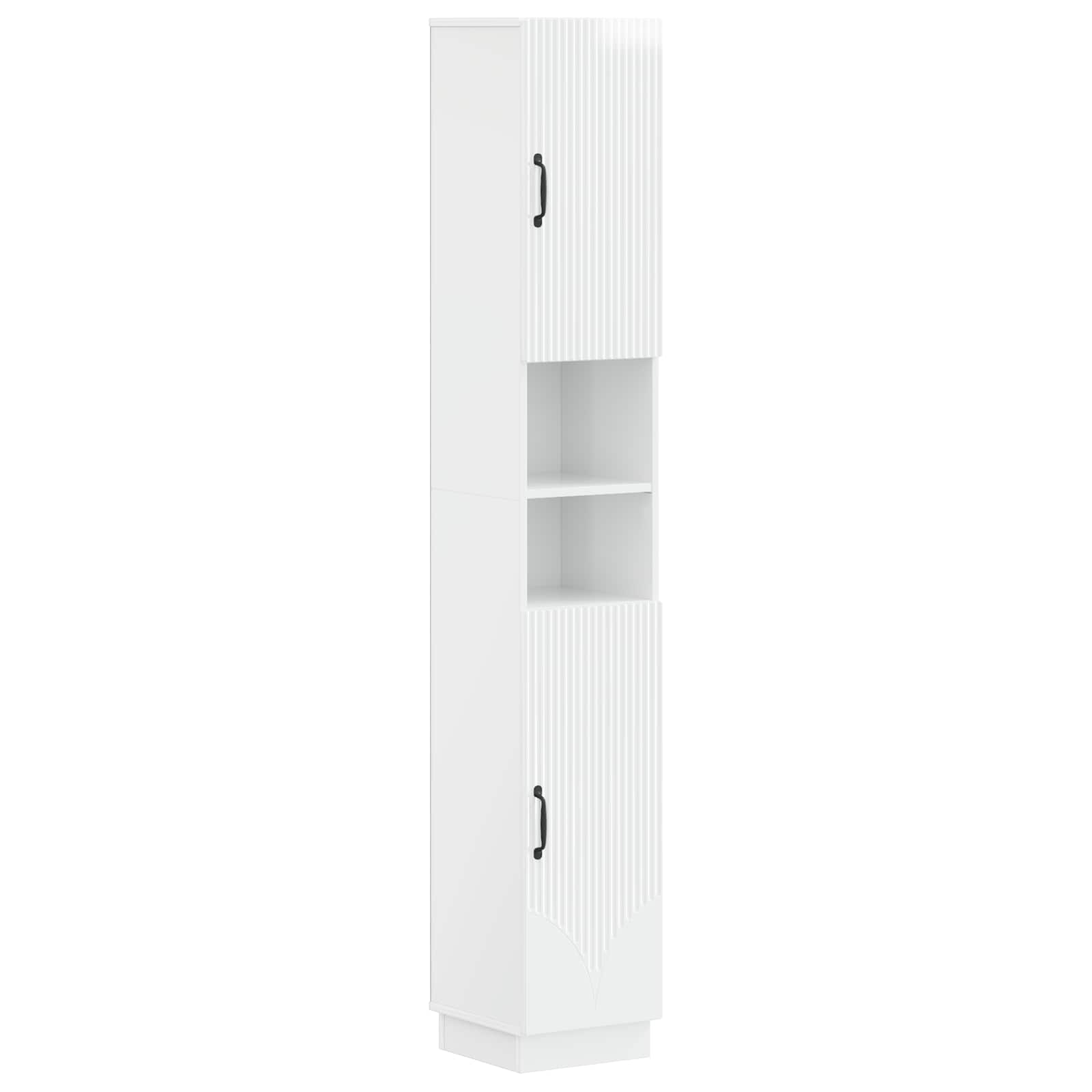 Badkamerkast met Open Plank HOORN Hoogglans Wit – afbeelding 1