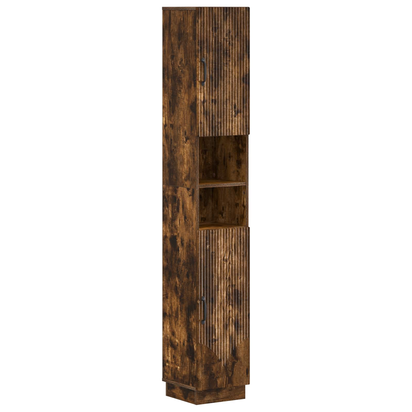 Badkamerkast met Open Plank HOORN Gerookt eiken – afbeelding 1