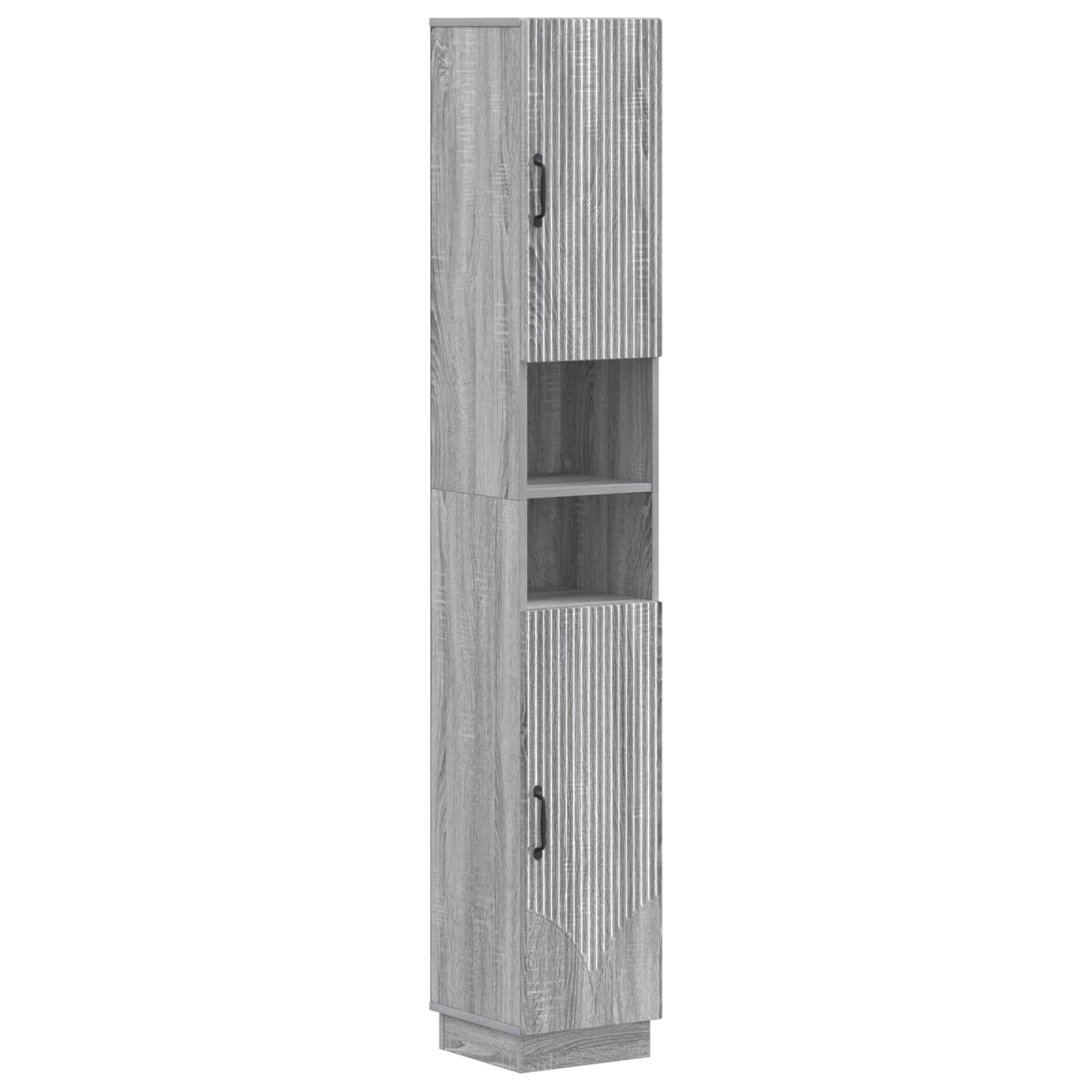 Badkamerkast met Open Plank HOORN Grijs Sonoma 30 x 31 x 187 cm – afbeelding 1