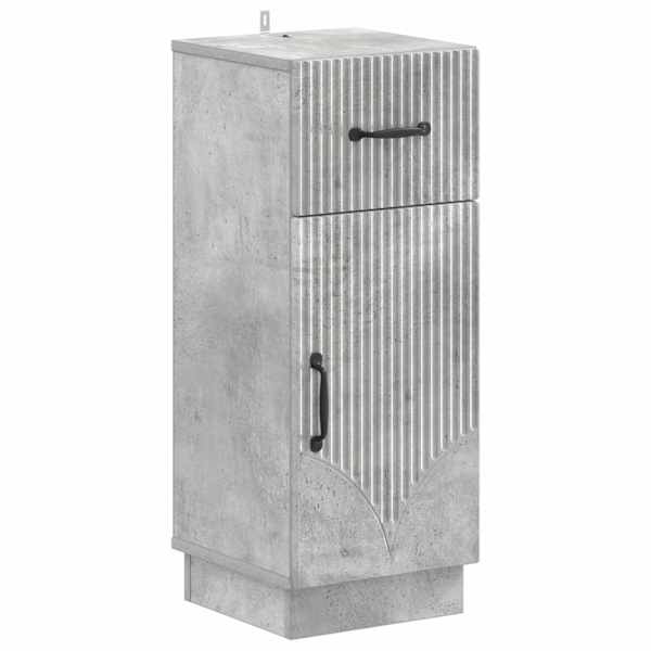 vidaXL Vannitoa hoiukapp HOORN Betoonhall 30 x 31 x 77 cm Tehispuit