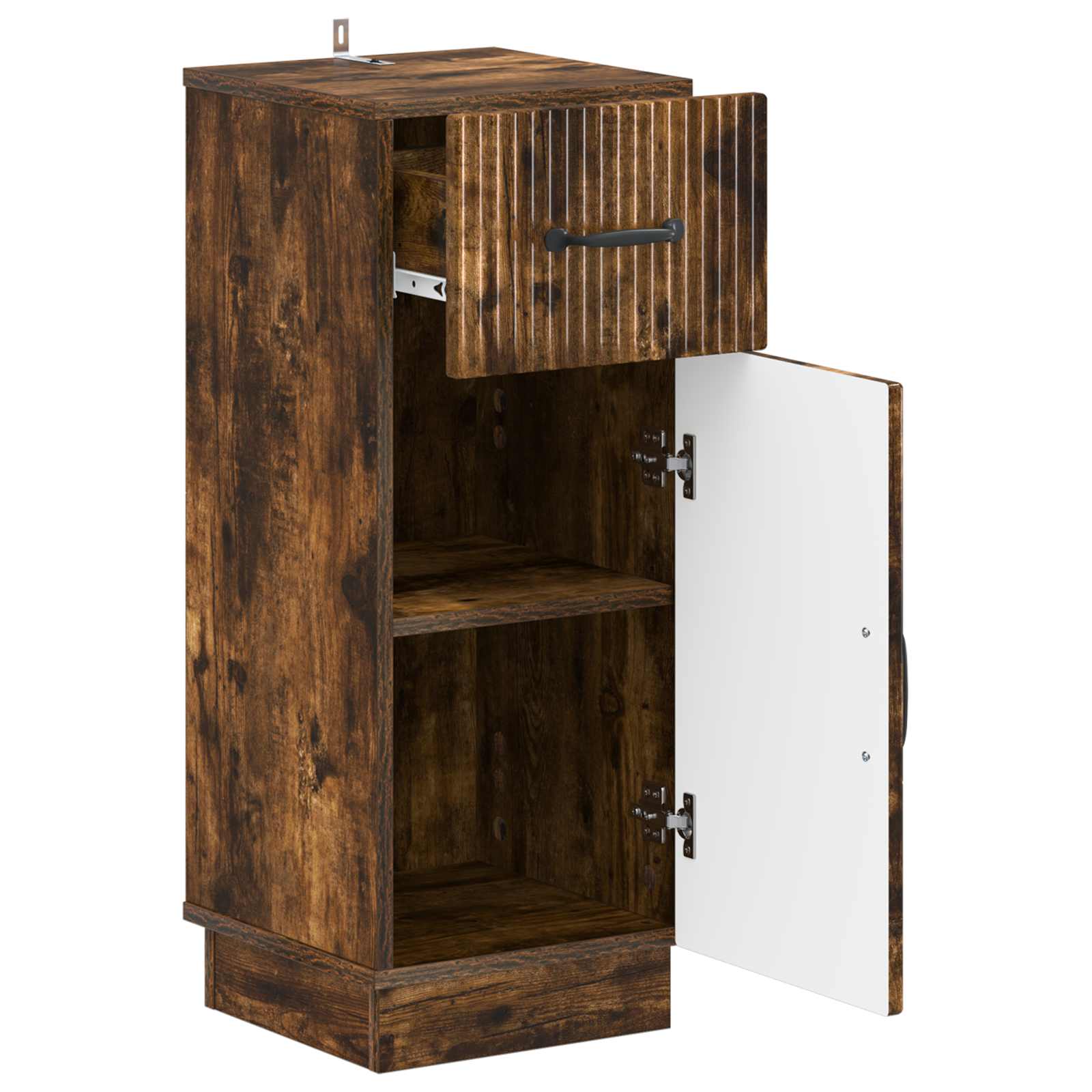 vidaXL Badkamer Opbergkast HOORN Gerookt eiken 30 x 31 x 77 cm