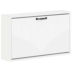 vidaXL Seinale kinnitatav jalan&otilde;ude kapp HOORN 71 x 17 x 43 cm Valge