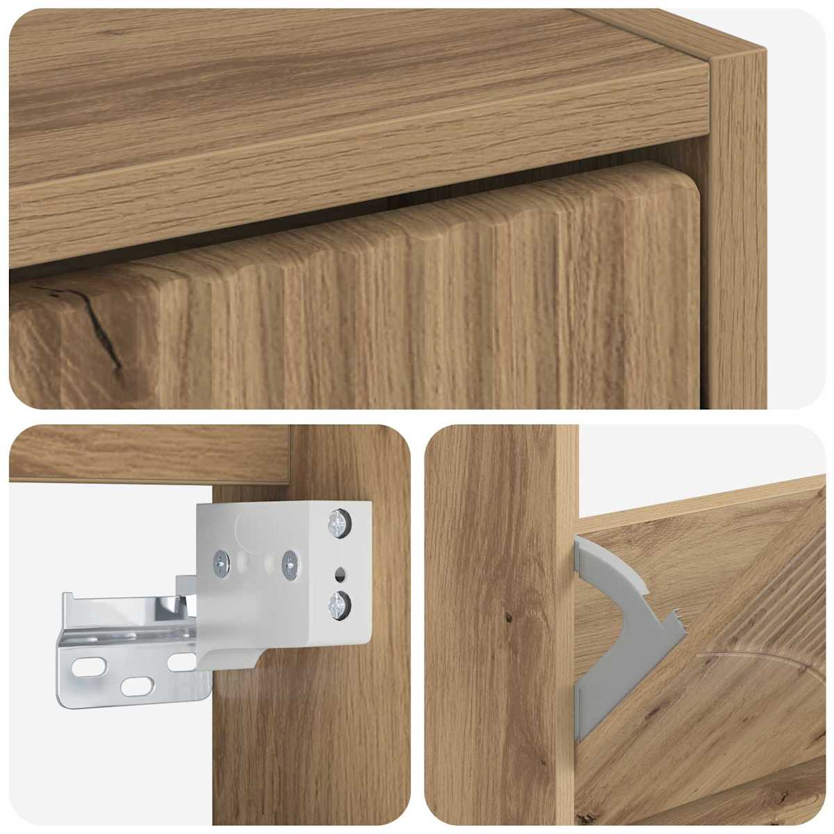 Vægmonteret Skoskab HOORN 71 x 17 x 43 cm Konstrueret træ - Billede 7
