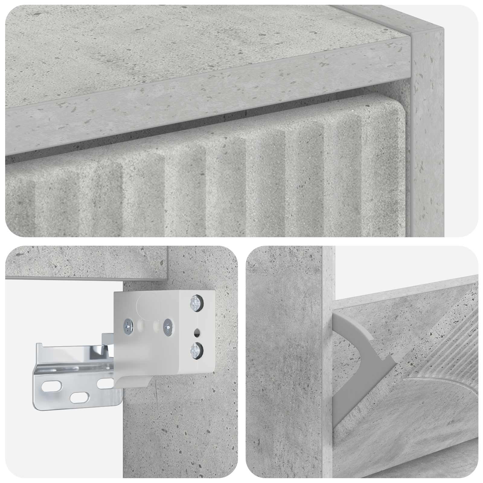 Wandgemonteerde Schoenkast HOORN 71 x 17 x 86 cm Bewerkt hout image 6