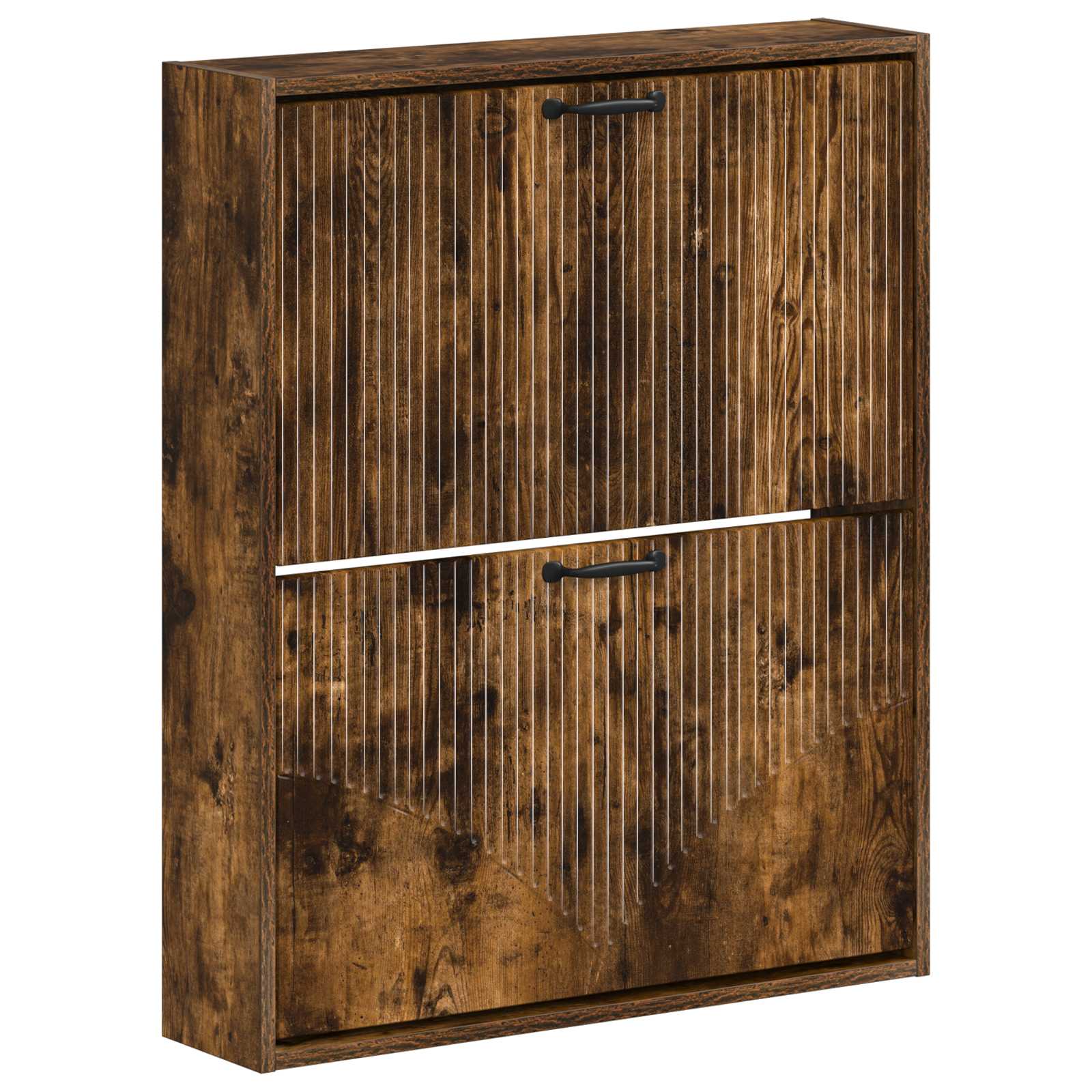 Wandgemonteerde Schoenkast HOORN 71 x 17 x 86 cm Bewerkt hout image 1