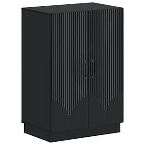 vidaXL Kinga kapp HOORN 59,5 x 39,5 x 87 cm Tehispuit Must