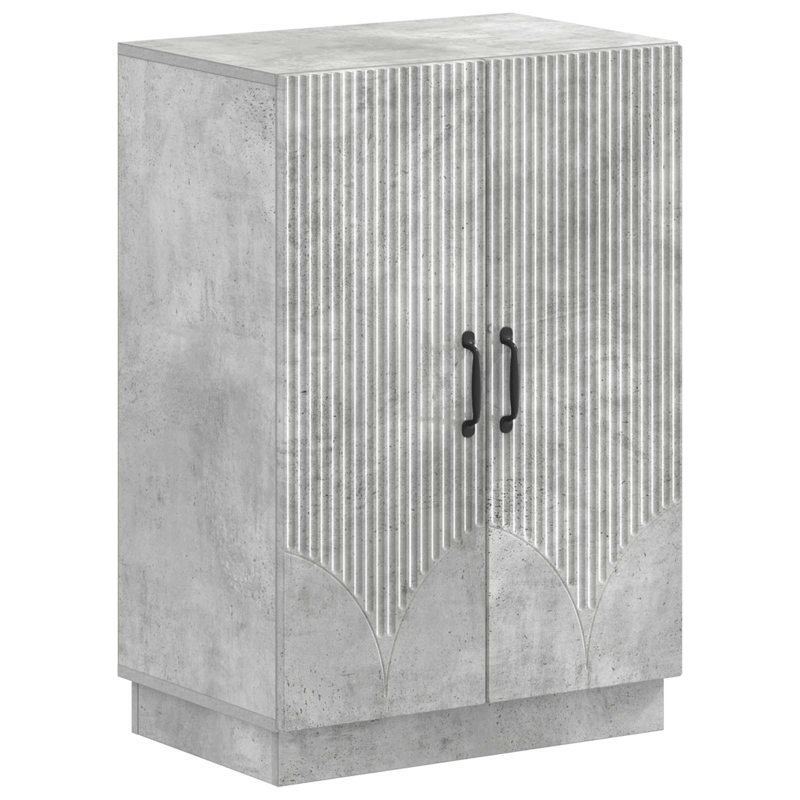 Schoenenkast HOORN 59,5 x 39,5 x 87 cm Bewerkt hout Betongrijs image 1