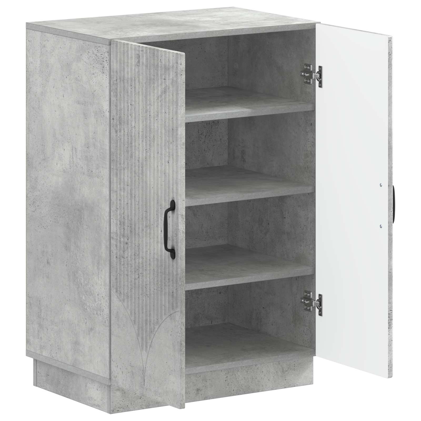 Schoenenkast HOORN 59,5 x 39,5 x 87 cm Bewerkt hout Betongrijs image 2