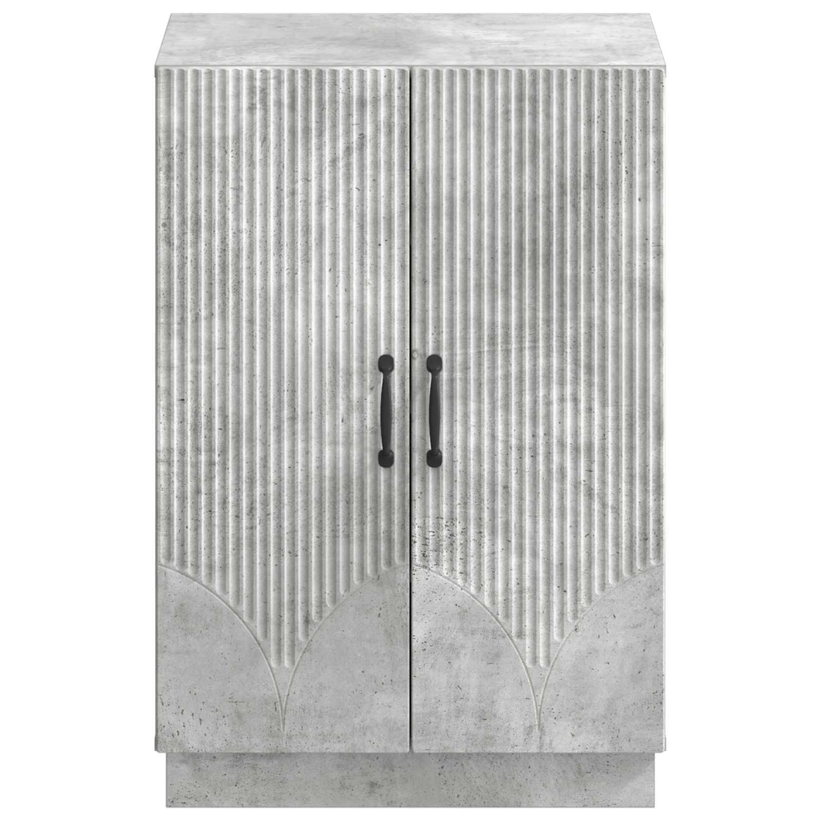 Schoenenkast HOORN 59,5 x 39,5 x 87 cm Bewerkt hout Betongrijs image 3