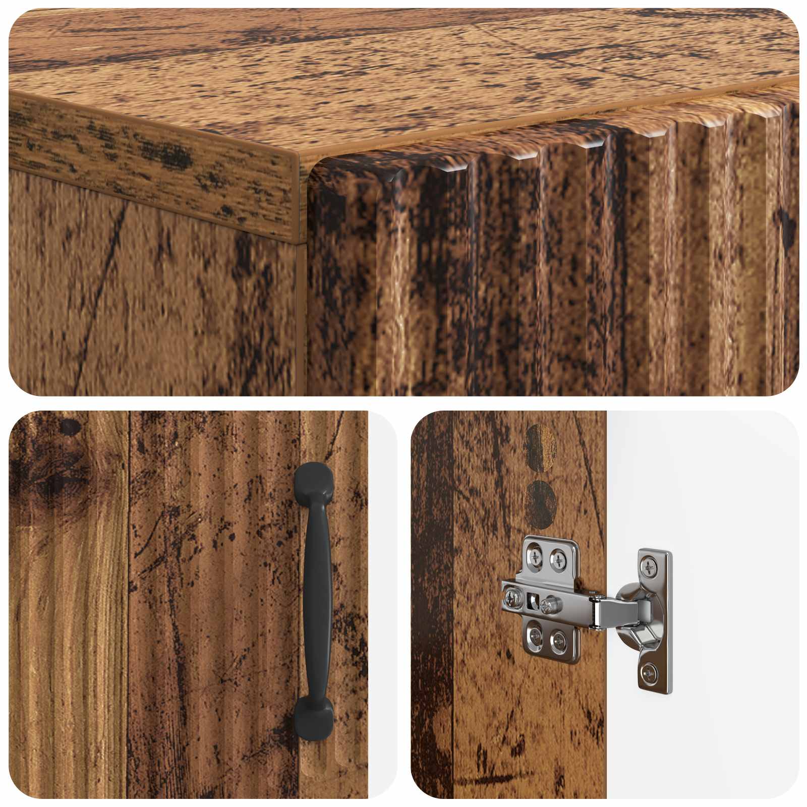 Schoenenkast HOORN 59,5 x 39,5 x 87 cm Bewerkt hout Oud hout image 6