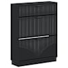 vidaXL Kinga kapp HOORN 78 x 24 x 100 cm Tehispuit Must