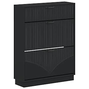 vidaXL Kinga kapp HOORN 78 x 24 x 100 cm Tehispuit Must