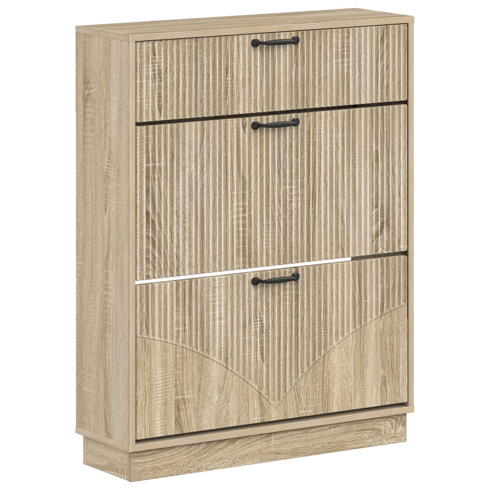 Schoenenkast HOORN 78 x 24 x 100 cm Bewerkt hout Sonoma Eiken image 1