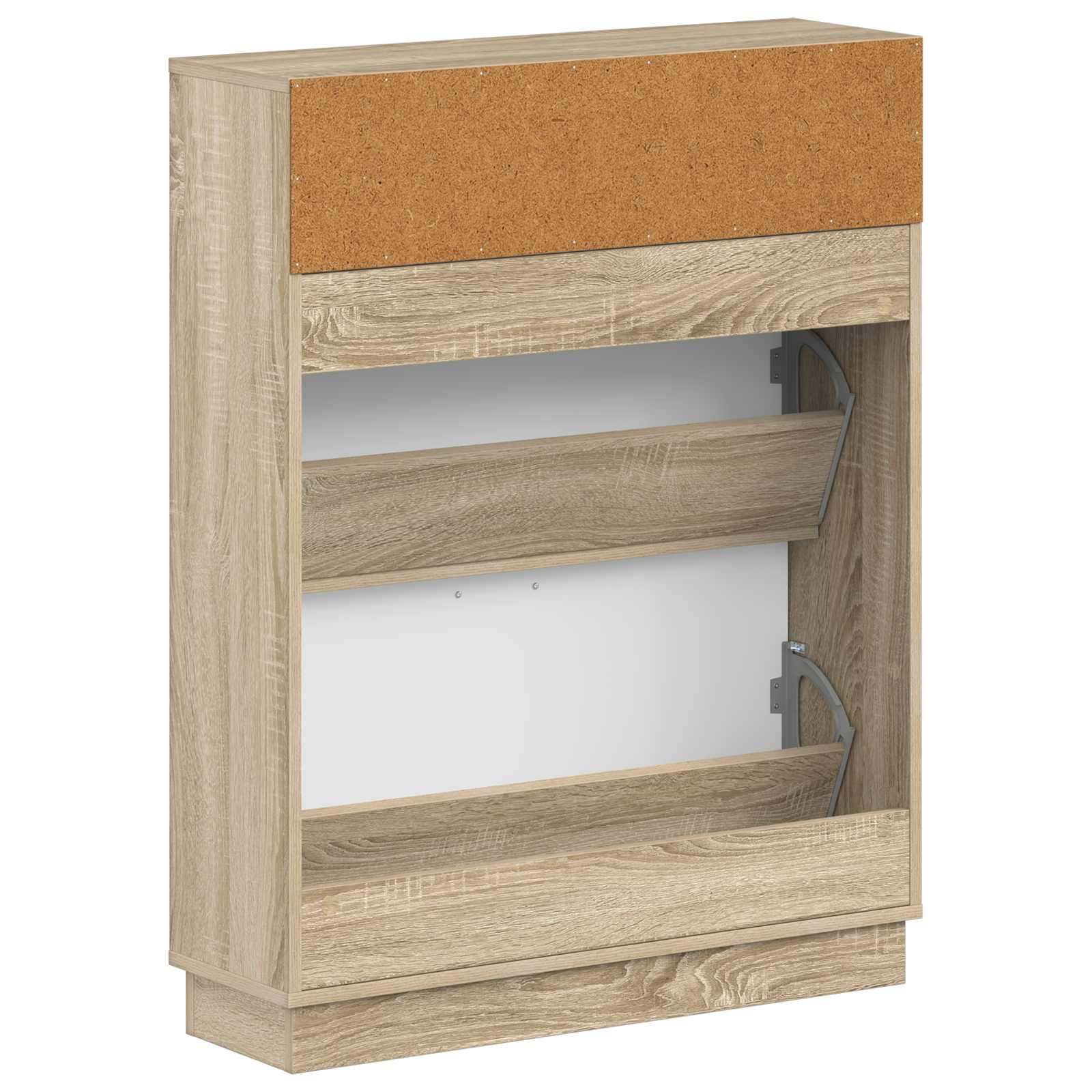 Schoenenkast HOORN 78 x 24 x 100 cm Bewerkt hout Sonoma Eiken image 5