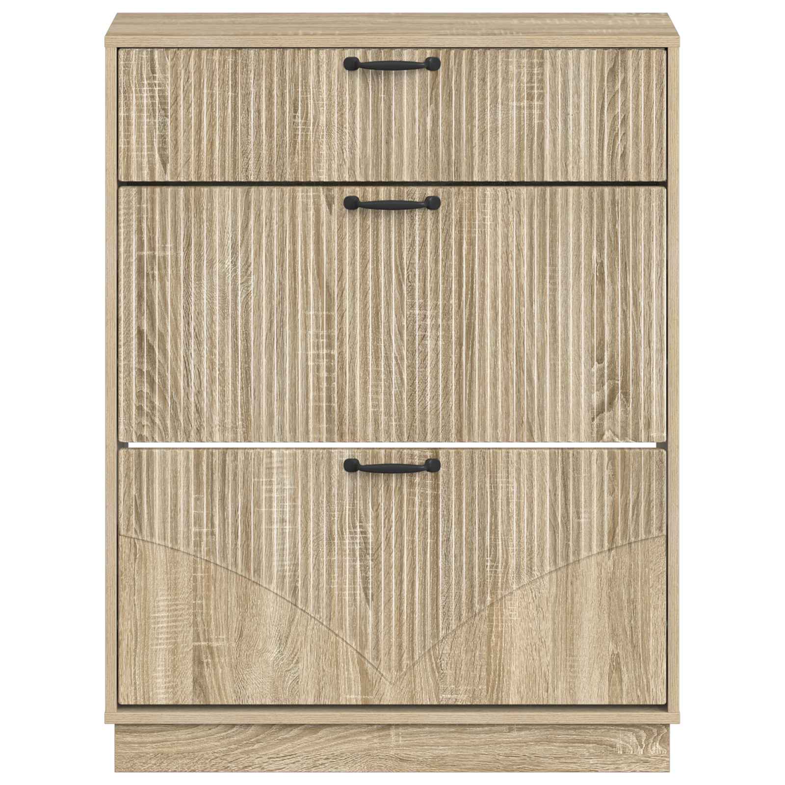 Schoenenkast HOORN 78 x 24 x 100 cm Bewerkt hout Sonoma Eiken image 3