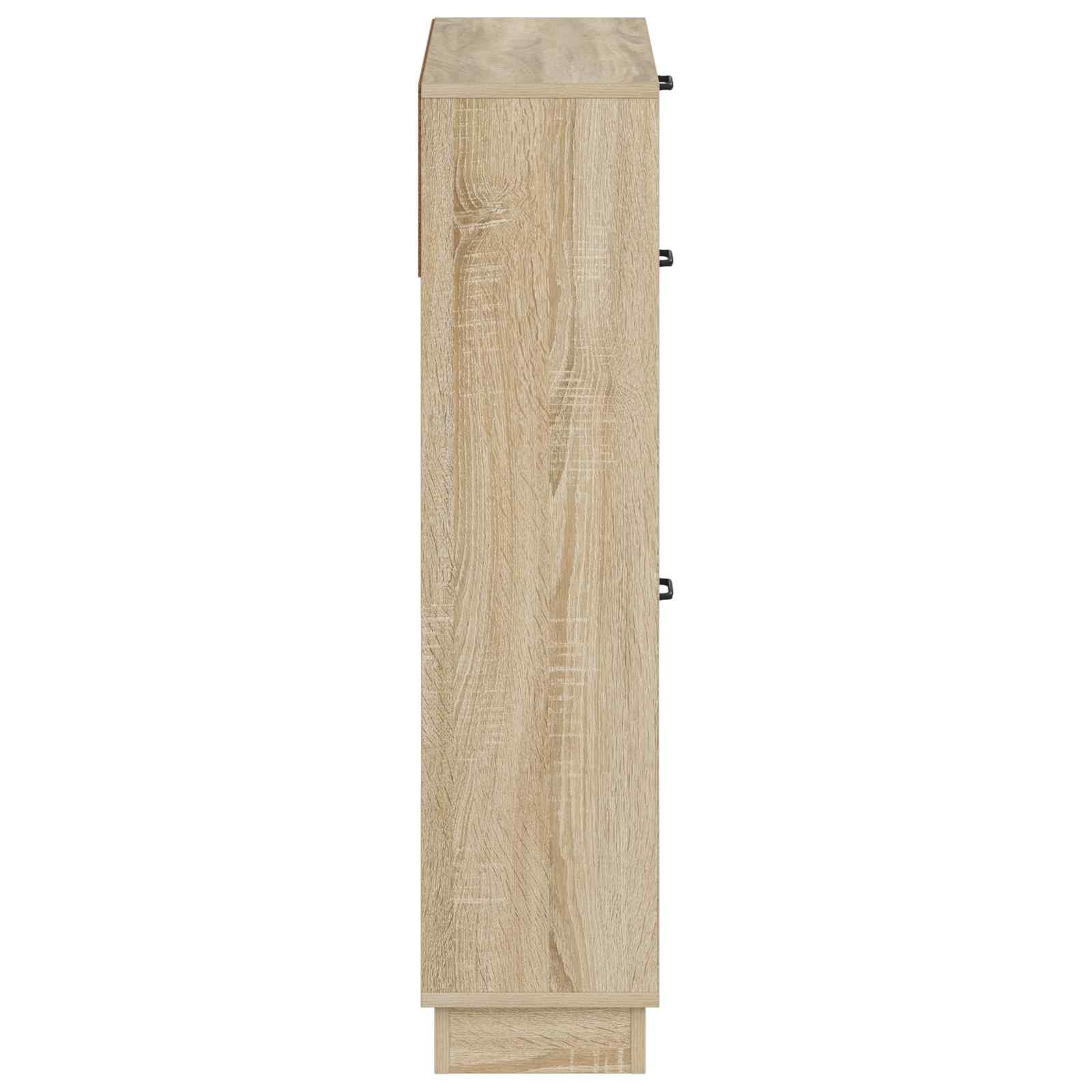 Schoenenkast HOORN 78 x 24 x 100 cm Bewerkt hout Sonoma Eiken image 4