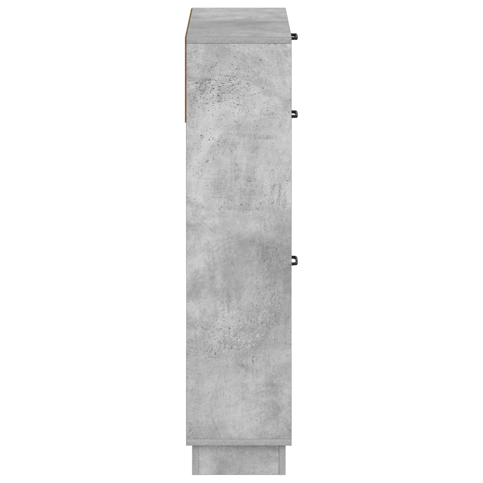 Schoenenkast HOORN 78 x 24 x 100 cm Bewerkt hout Betongrijs image 4