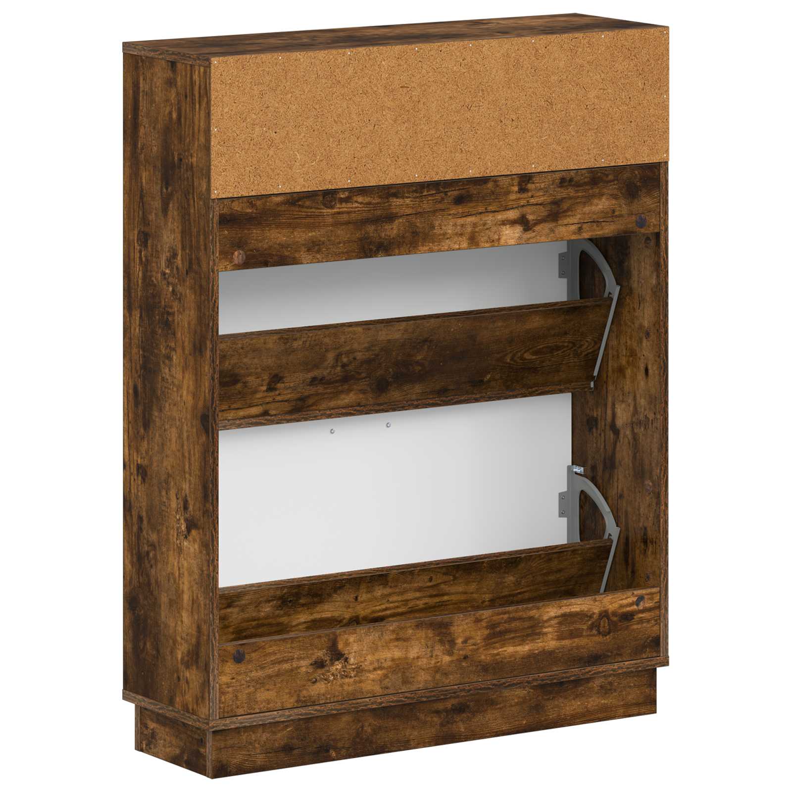 Schoenenkast HOORN 78 x 24 x 100 cm Bewerkt hout Gerookt eiken image 5