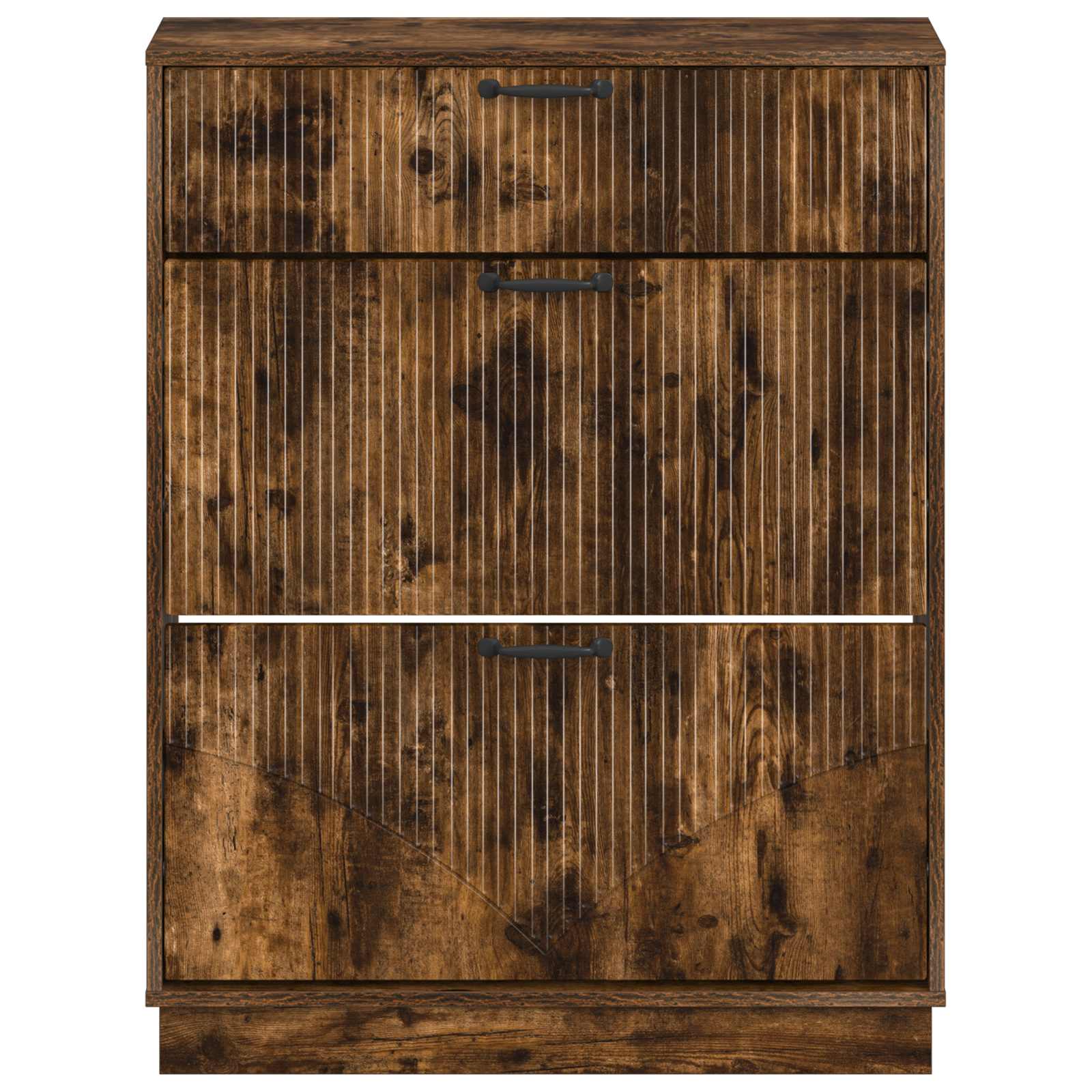Schoenenkast HOORN 78 x 24 x 100 cm Bewerkt hout Gerookt eiken image 3