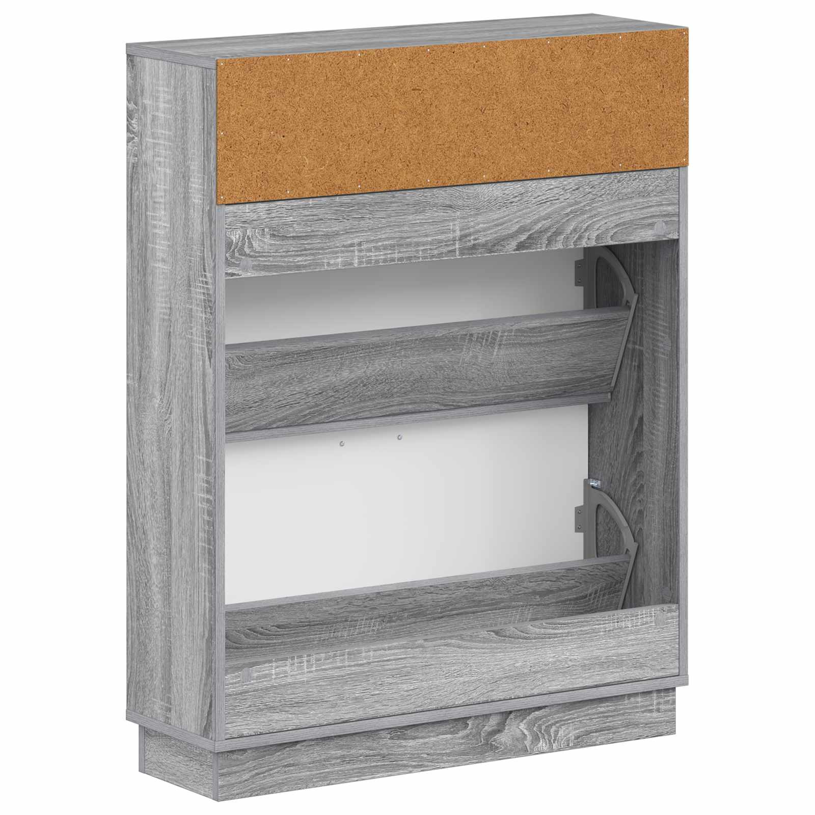 Schoenenkast HOORN 78 x 24 x 100 cm Bewerkt hout Grijs Sonoma image 5