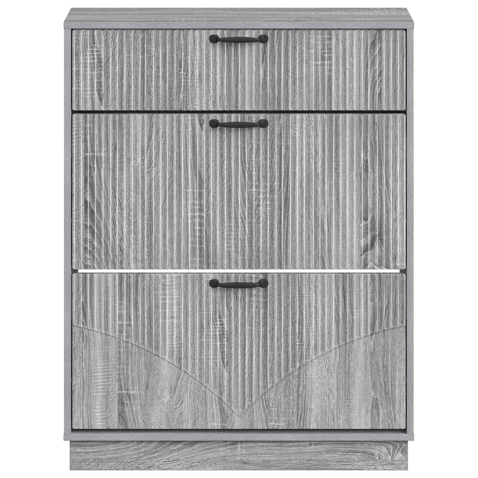 Schoenenkast HOORN 78 x 24 x 100 cm Bewerkt hout Grijs Sonoma image 3