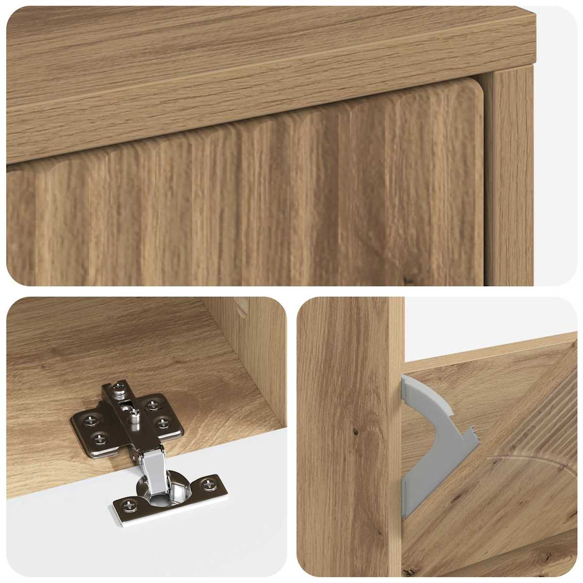 Sko skab HOORN 78 x 24 x 100 cm Konstrueret træ - Billede 7