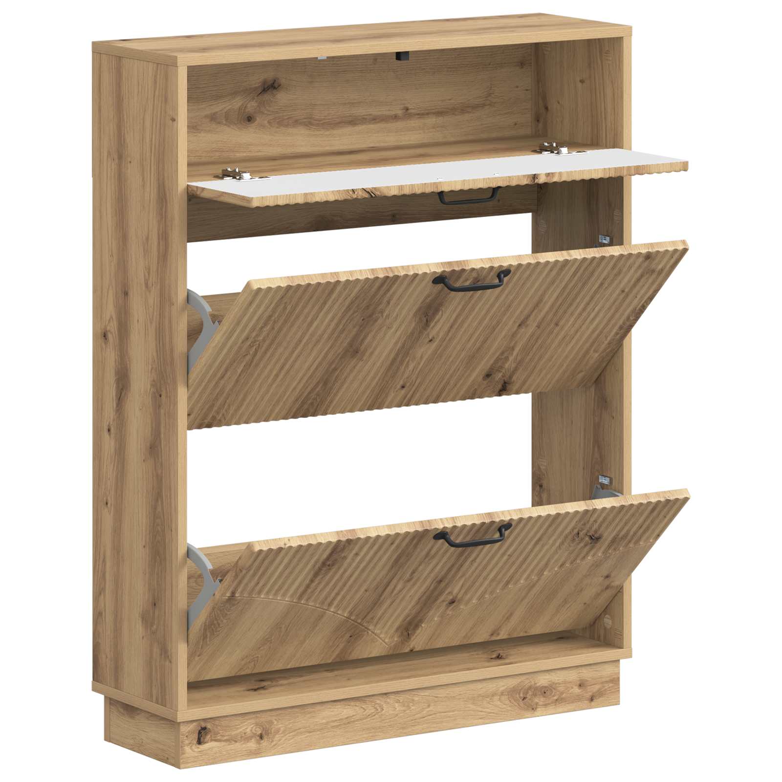 Schoenenkast HOORN 78 x 24 x 100 cm Bewerkt hout image 2