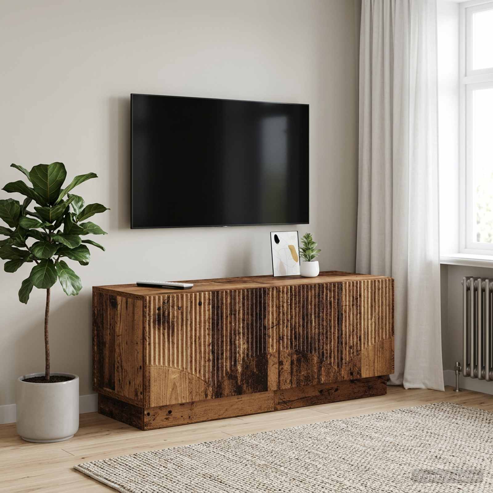 TV-kaappi Vanha puu Tekninen puu
