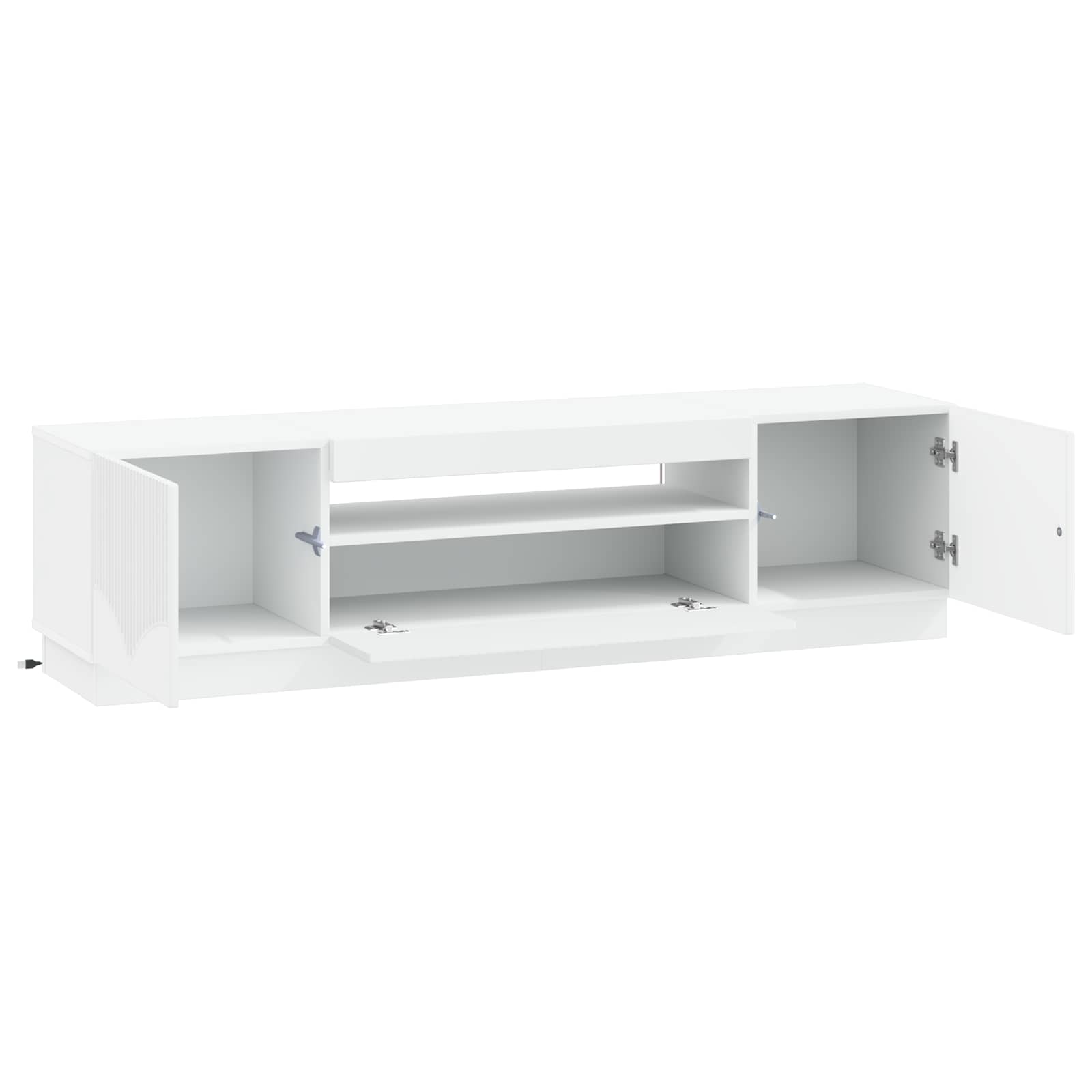 LED TV-kaappi valkoinen Tekninen puu - Image 3