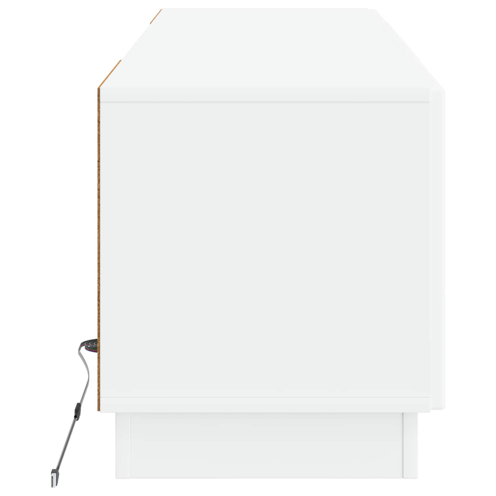 LED TV-kaappi valkoinen Tekninen puu - Image 5
