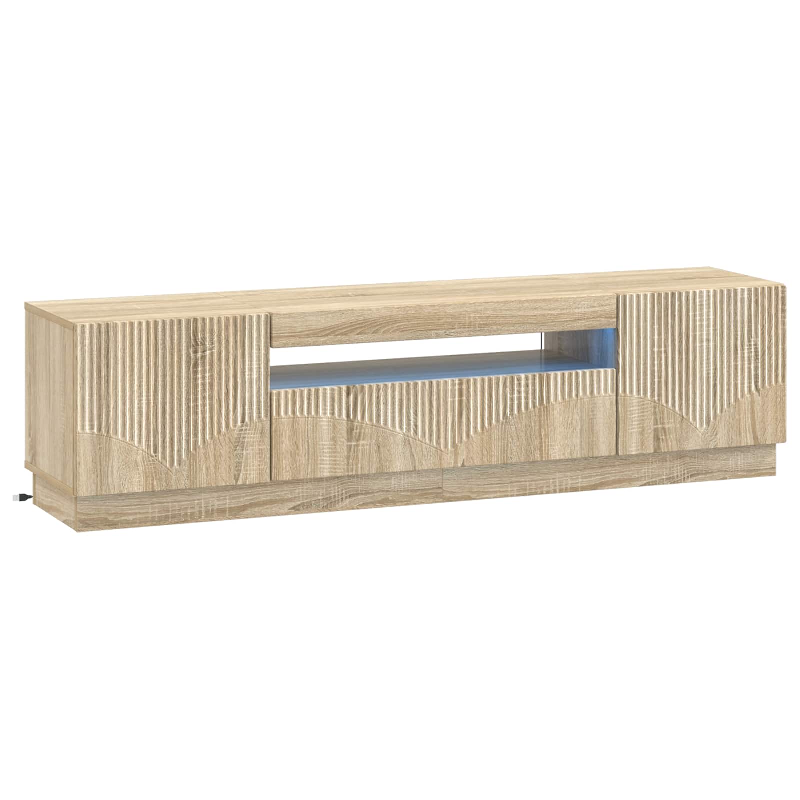 LED TV-kaappi Sonoma-tammi Tekninen puu