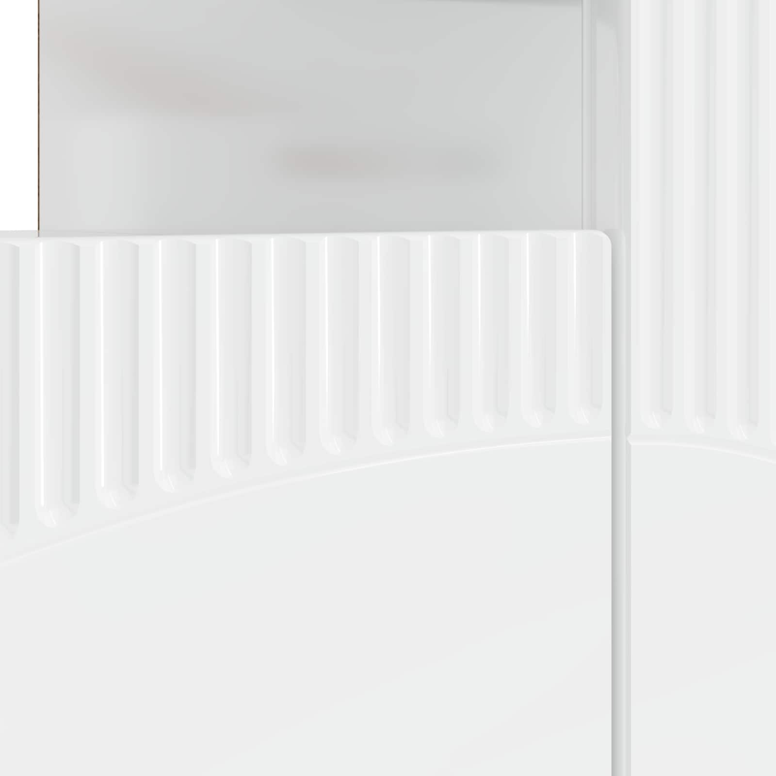 LED TV-kaappi Korkeakiiltoinen valkoinen Tekninen puu - Image 7