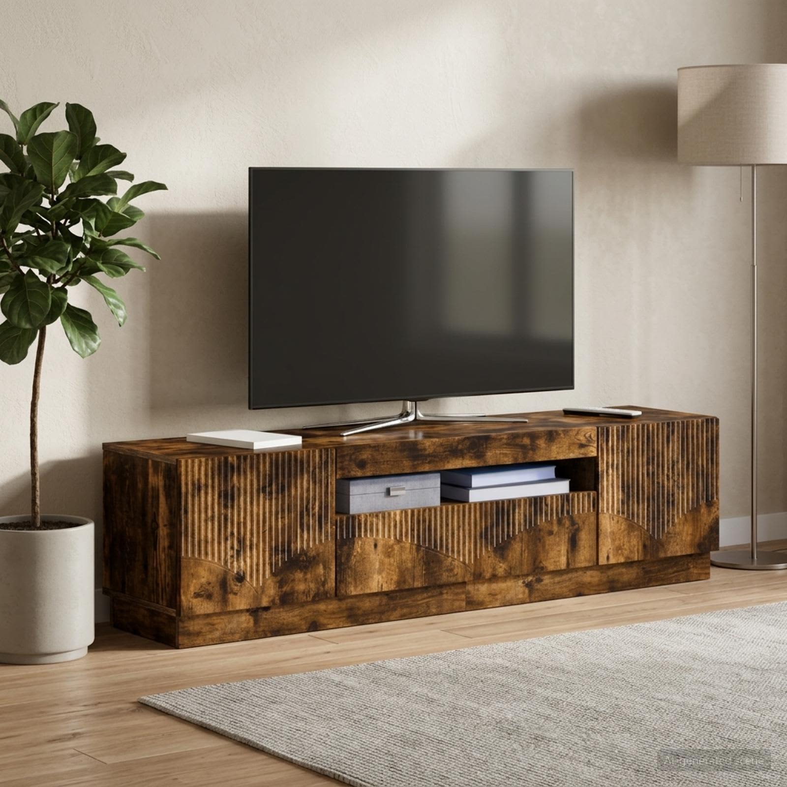 LED TV-kaappi Savutammi Tekninen puu
