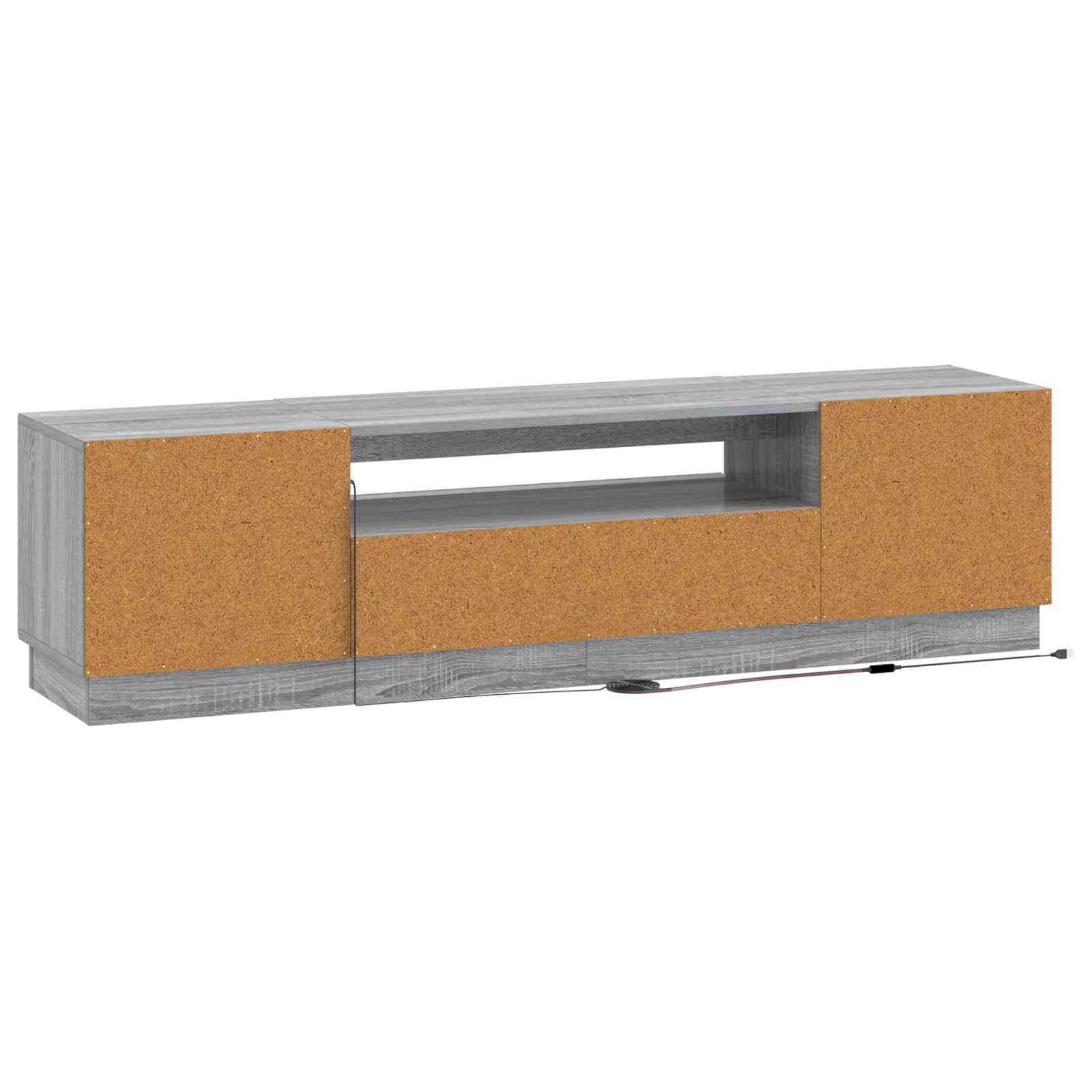LED TV-kaappi Harmaa Sonoma Tekninen puu - Image 6