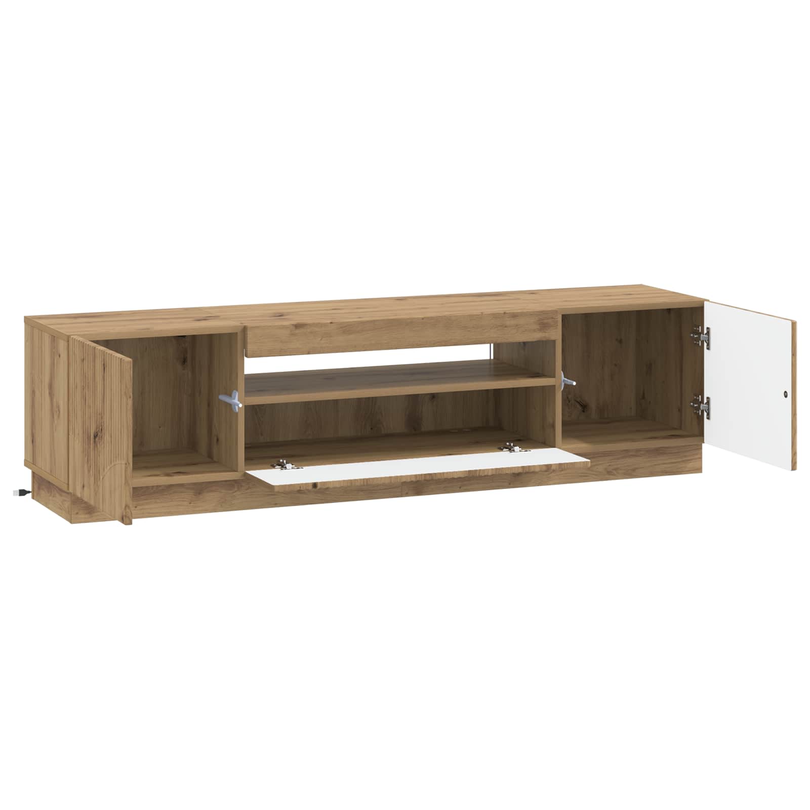 LED TV-kaappi Artisaanitammi Tekninen puu - Image 3