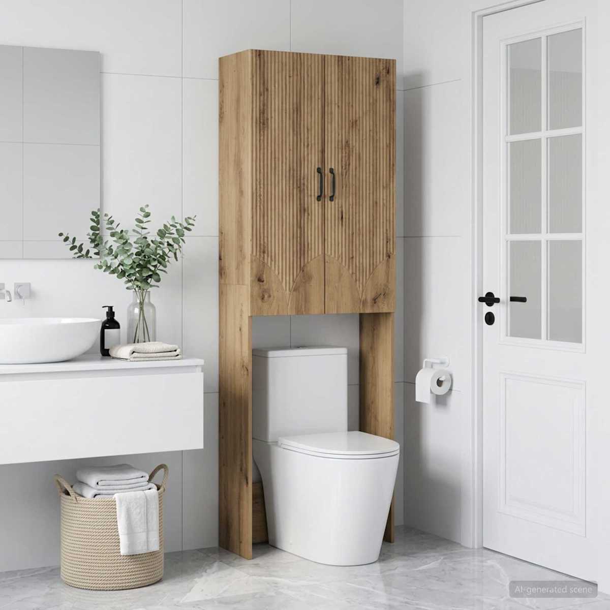 Toilet Skab HOORN 66 x 25,5 x 190 cm Konstrueret træ
