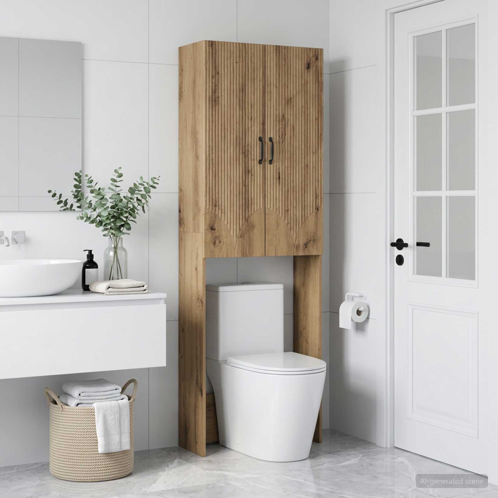 Tualettkabinet HOORN Artisan tamm 66 x 25,5 x 190 cm Tehispuit