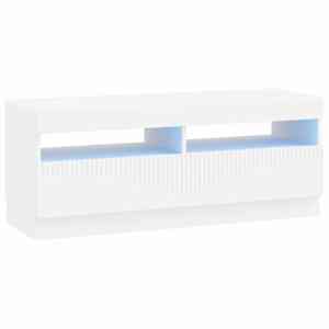 vidaXL LED TV kapp Valge Tehispuit